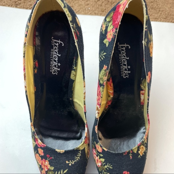 Frederick’s Floral Print Platform Stripper Heels Size 7.5 - Picture 3 of 8
